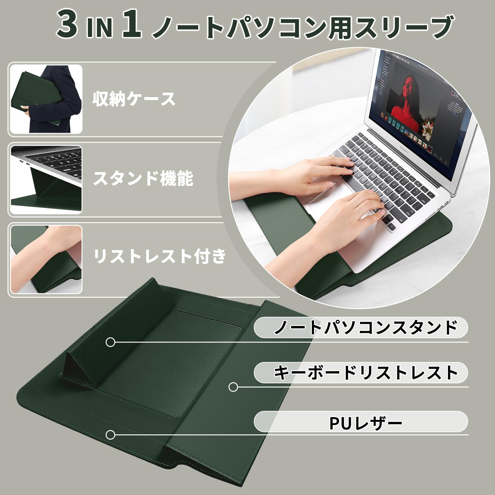 16.1インチ 防水PUレザーケース | ヤマダウェブコム